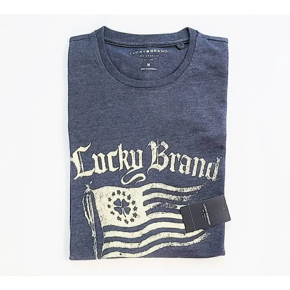 Mew! Lucky Brand Lucky American Flag Graphic Print Cotton Blend T-Shirt